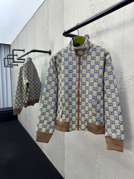 jacquard gg lettering jacket